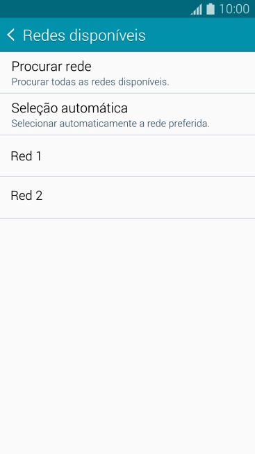 Se você quiser selecionar a rede automaticamente, deve pressionar Seleção automática. Se você quiser selecionar a rede automaticamente, deve pressionar Seleção automática.