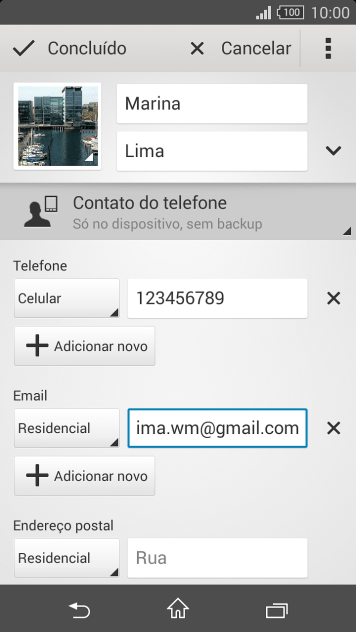 Pressione a lista suspensa ao lado do número do endereço de e-mail. Pressione a lista suspensa ao lado do número do endereço de e-mail.