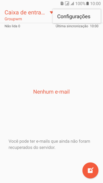 Pressione Configurações. Pressione Configurações.
