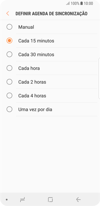 Pressione a configuração desejada. Pressione a configuração desejada.