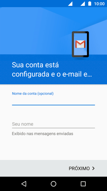 Pressione Seu nome, e digite o nome de remetente desejado. Pressione Seu nome, e digite o nome de remetente desejado.