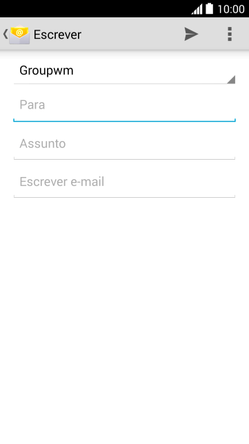 Pressione Para, e digite as primeiras letras do destinatário. Pressione Para, e digite as primeiras letras do destinatário.