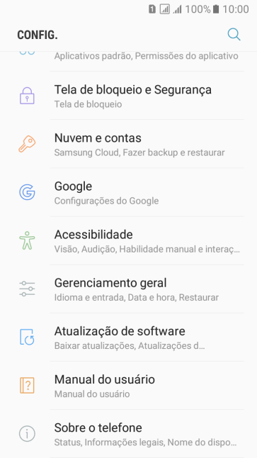 Pressione Tela de bloqueio e Segurança. Pressione Tela de bloqueio e Segurança.