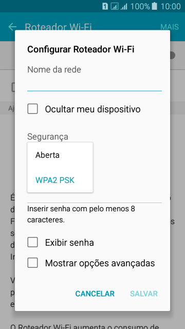 Pressione WPA2 PSK para proteger seu Roteador Wi-Fi com uma senha. Pressione WPA2 PSK para proteger seu Roteador Wi-Fi com uma senha.