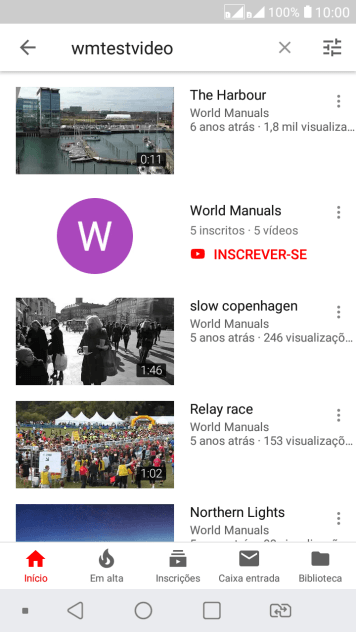 Pressione o vídeo desejado. Pressione o vídeo desejado.