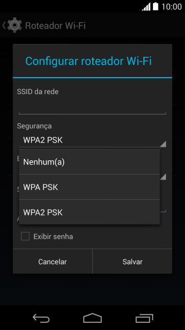 Pressione WPA2 PSK para proteger seu Roteador Wi-Fi com uma senha. Pressione WPA2 PSK para proteger seu Roteador Wi-Fi com uma senha.