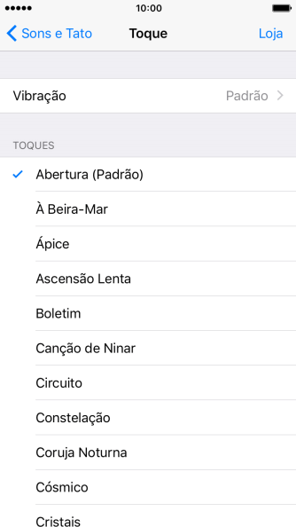Pressione os toques desejados para escutá-los. Pressione os toques desejados para escutá-los.
