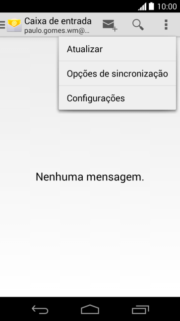 Pressione Configurações. Pressione Configurações.