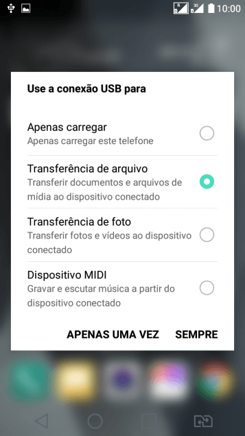 Pressione Transferência de arquivo. Pressione Transferência de arquivo.