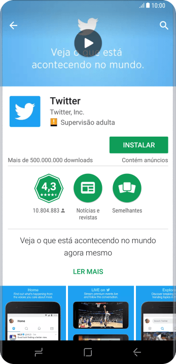 Pressione INSTALAR, e siga as indicações da tela para instalar o app. Pressione INSTALAR, e siga as indicações da tela para instalar o app.