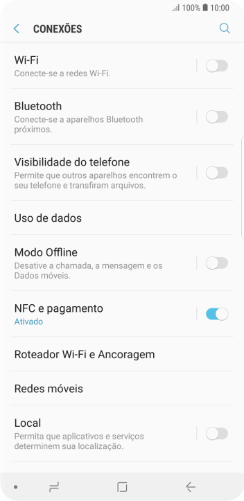 Pressione Redes móveis. Pressione Redes móveis.