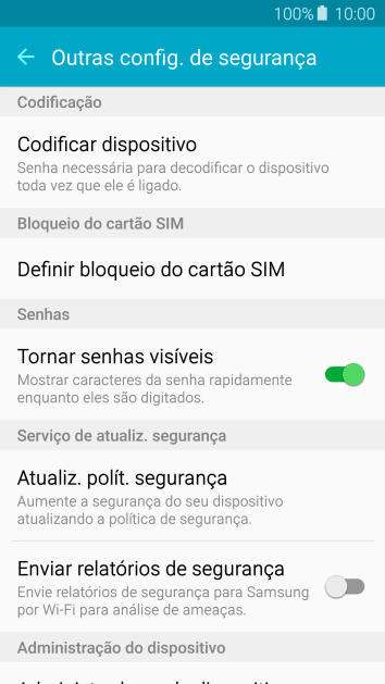 Pressione Definir bloqueio do cartão SIM. Pressione Definir bloqueio do cartão SIM.