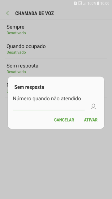 Digite o número desejado, e pressione ATIVAR. Digite o número desejado, e pressione ATIVAR.