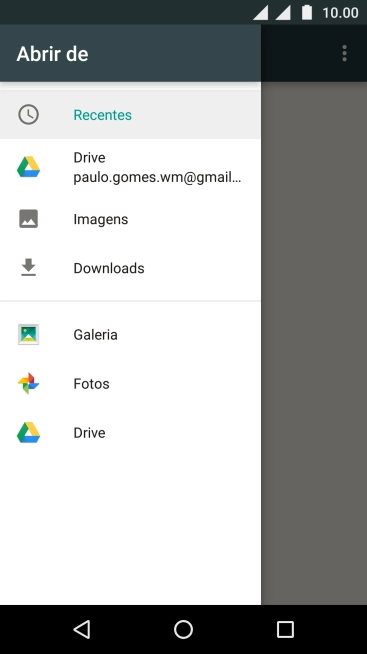 Pressione Imagens, e navegue até a pasta desejada. Pressione Imagens, e navegue até a pasta desejada.