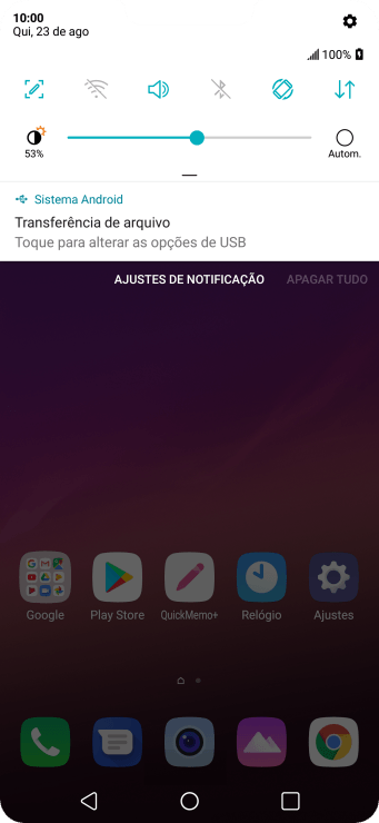 Pressione o ícone de conexões. Pressione o ícone de conexões.