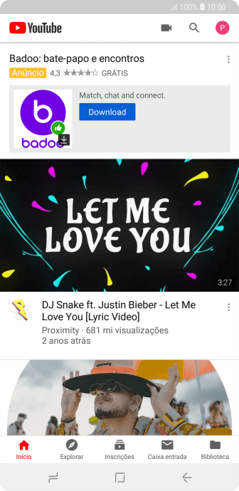Pressione o ícone de fazer upload. Pressione o ícone de fazer upload.