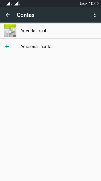 Pressione Adicionar conta. Pressione Adicionar conta.