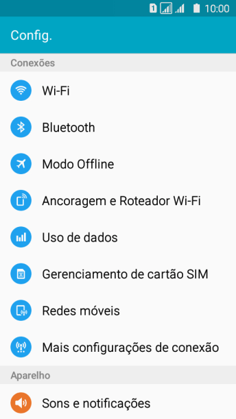 Pressione Redes móveis. Pressione Redes móveis.