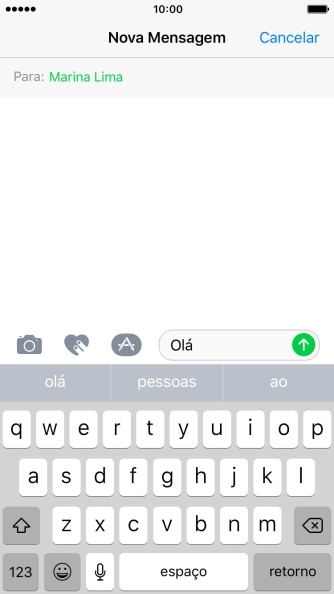 Pressione o ícone de câmera. Pressione o ícone de câmera.