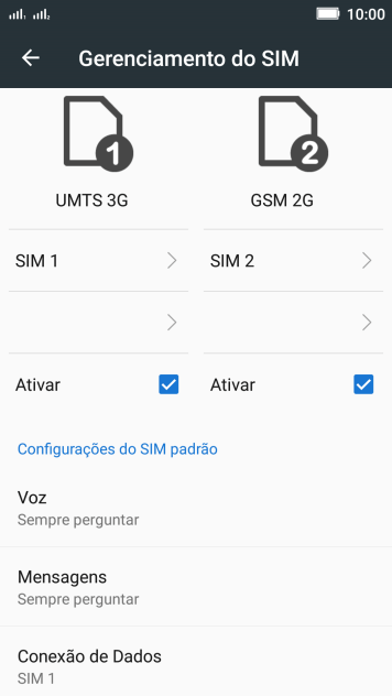 Pressione a caixa abaixo do chip desejado para ativar ou desativar a função. Pressione a caixa abaixo do chip desejado para ativar ou desativar a função.