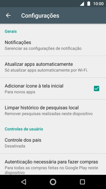 Pressione Atualizar apps automaticamente. Pressione Atualizar apps automaticamente.