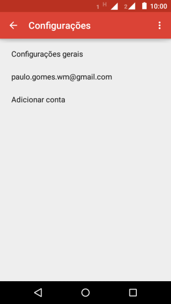 Pressione Adicionar conta. Pressione Adicionar conta.