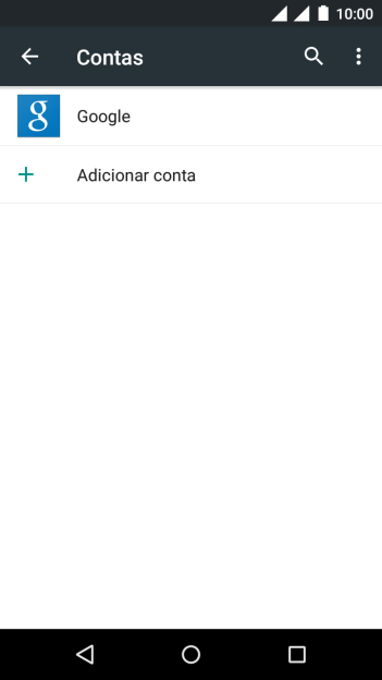 Pressione Adicionar conta. Pressione Adicionar conta.