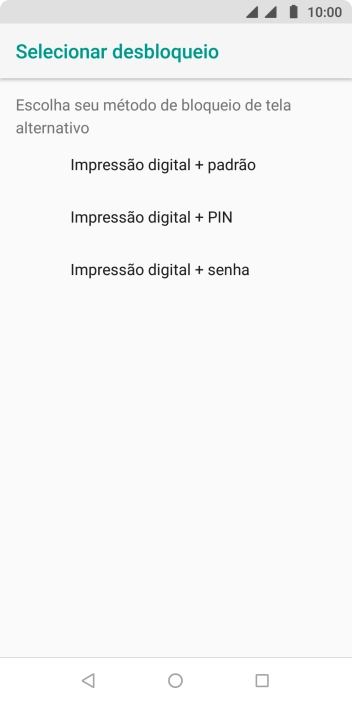 Pressione o código de bloqueio desejado, e siga as instruções da tela para criar um código extra. Pressione o código de bloqueio desejado, e siga as instruções da tela para criar um código extra.