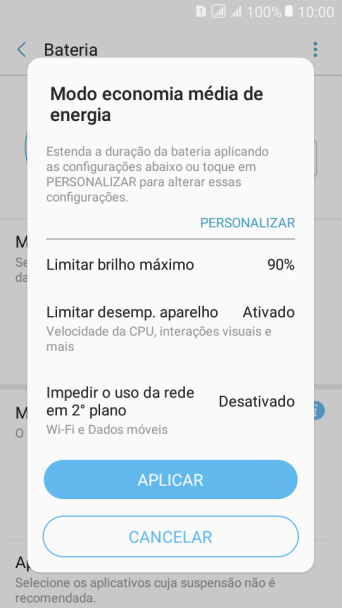 Pressione APLICAR para ativar a função. Pressione APLICAR para ativar a função.
