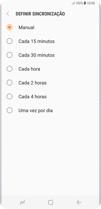 Pressione a configuração desejada. Pressione a configuração desejada.