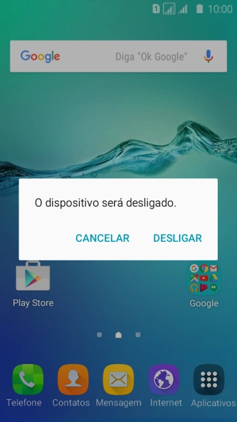 Pressione DESLIGAR. Pressione DESLIGAR.