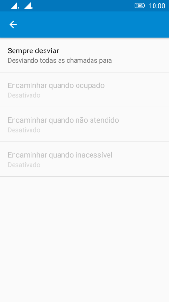 Pressione o tipo de encaminhamento desejado. Pressione o tipo de encaminhamento desejado.