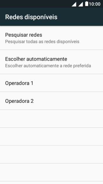 Se você quiser selecionar a rede automaticamente, deve pressionar Escolher automaticamente. Se você quiser selecionar a rede automaticamente, deve pressionar Escolher automaticamente.