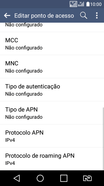 Pressione Tipo de autenticação. Pressione Tipo de autenticação.
