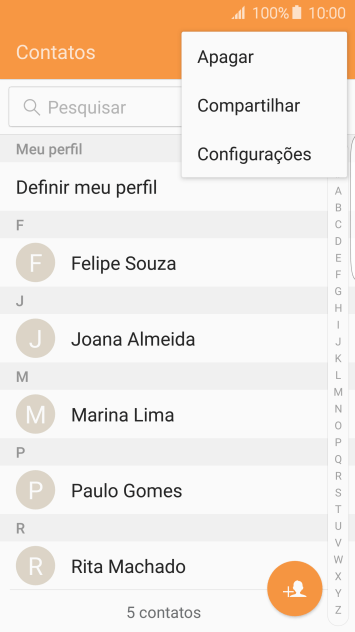 Pressione Configurações. Pressione Configurações.
