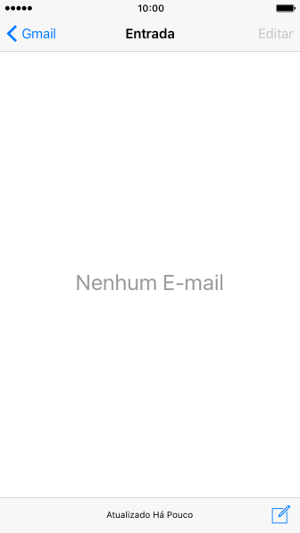Pressione o nome da conta de e-mail. Pressione o nome da conta de e-mail.
