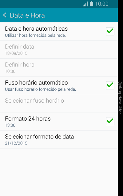 Pressione Data e hora automáticas para ativar a função. Pressione Data e hora automáticas para ativar a função.
