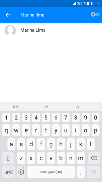 Pressione o contato desejado. Pressione o contato desejado.