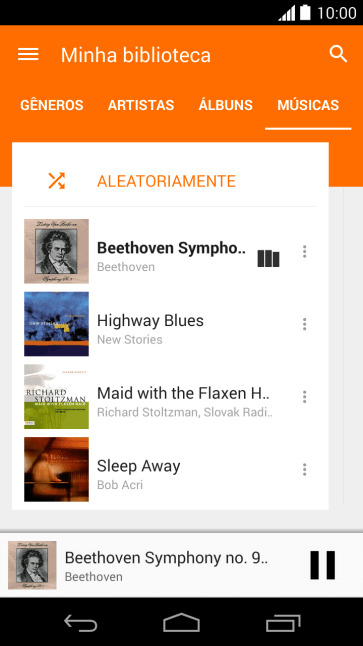 Pressione o título da música abaixo na tela. Pressione o título da música abaixo na tela.