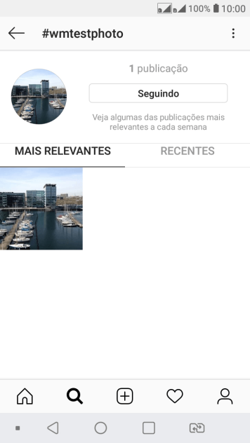 Pressione o ícone de novo post. Pressione o ícone de novo post.
