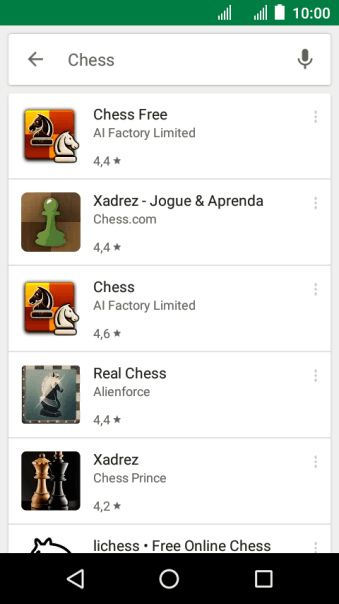 Pressione o app desejado. Pressione o app desejado.
