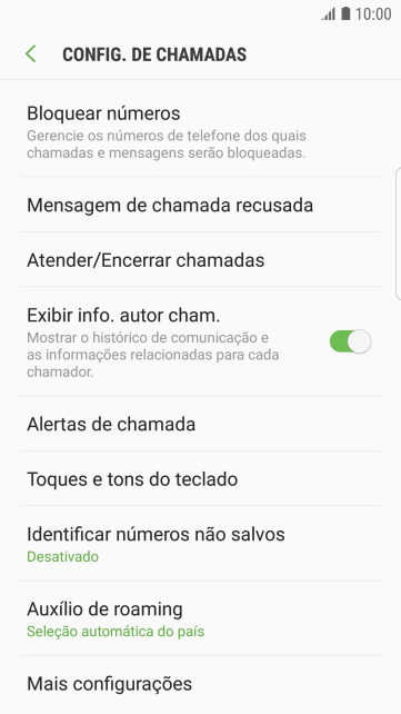 Pressione Mais configurações. Pressione Mais configurações.
