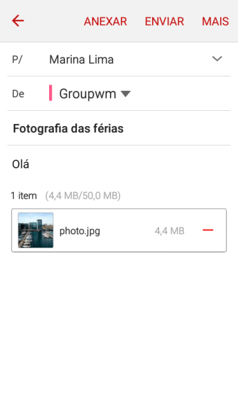 Pressione ENVIAR, quando você terminar de escrever seu e-mail. Pressione ENVIAR, quando você terminar de escrever seu e-mail.
