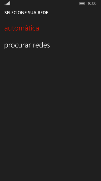 Pressione procurar redes, e aguarde enquanto o celular busca redes disponíveis. Pressione procurar redes, e aguarde enquanto o celular busca redes disponíveis.