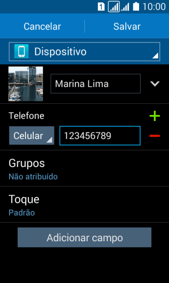 Pressione a lista suspensa ao lado do número de telefone. Pressione a lista suspensa ao lado do número de telefone.
