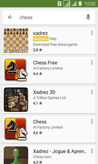 Pressione o app desejado. Pressione o app desejado.