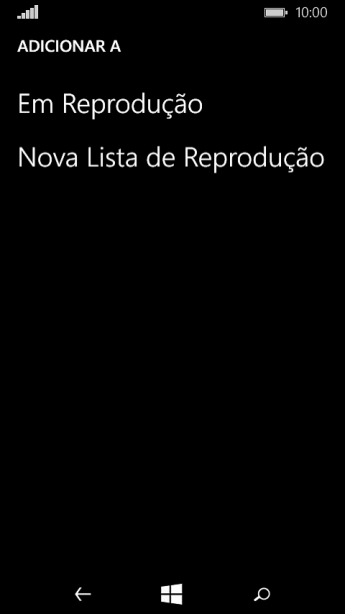 Pressione Nova Lista de Reprodução. Pressione Nova Lista de Reprodução.