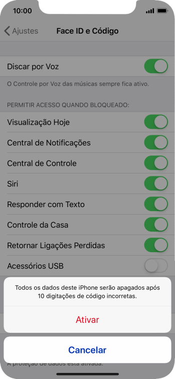 Se você quiser ativar a função, deve pressionar Ativar. Se você quiser ativar a função, deve pressionar Ativar.