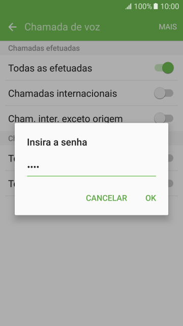 Digite sua senha de bloqueio, e pressione OK. Digite sua senha de bloqueio, e pressione OK.