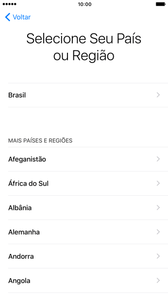 Pressione o país ou região desejados. Pressione o país ou região desejados.